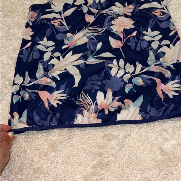 Tek Gear Navy Floral Tank Top - Picture 3 of 5